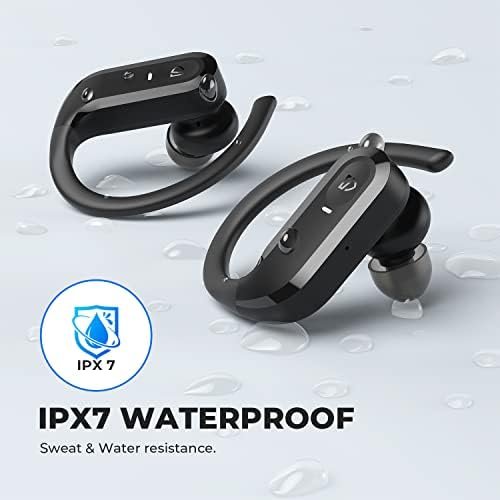 SoundPEATS S5 Wireless Earbuds Bluetooth 5.0, In-Ear Stereo Sports Ear Hooks Headphones, IPX7 Waterproof, Customized Design, USB-C Charge, Monaural/Binaural Calls, 20 Hours Playtime