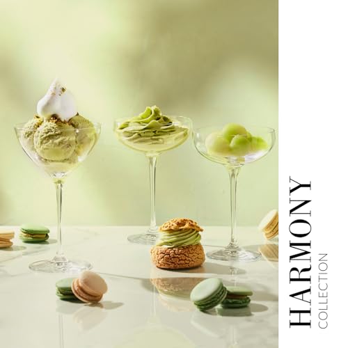 Image of KROSNO Champagne Glasses Set of 6, 8.1 oz, Harmony Collection | Coupes Champagne Crystal Set, Drinking Glasses for Prosecco, Mocktails, Mimosa, Lead-Free Glassware, Dishwasher Safe