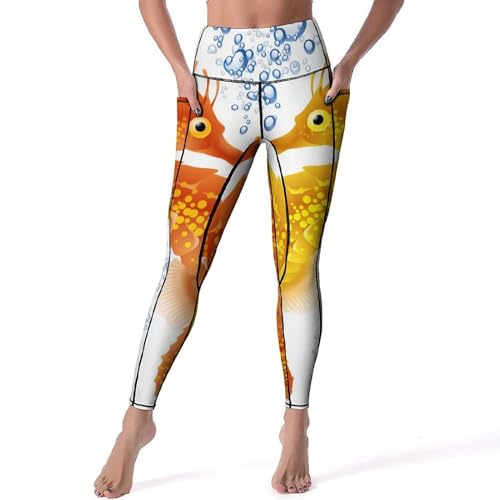Legging de sport taille haute orange extensible pour fitness et gym S