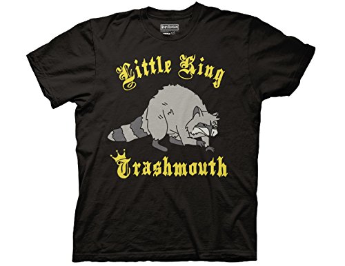 Ripple Junction Bob's Burgers Adult Unisex Little King Trashmouth Light Weight 100% Cotton Crew T-Shirt Small Black
