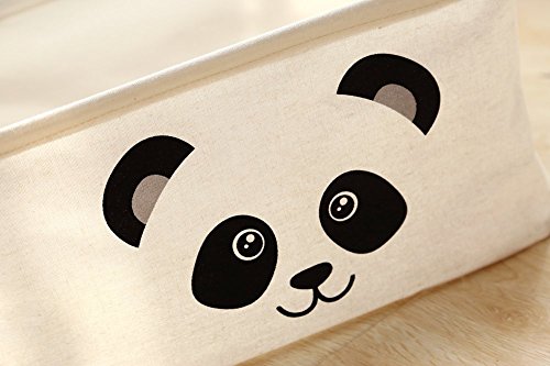 TIBAOLOVER Rectangle Storage Bin Shelves Storage Basket with Handles-for organizing Baby Toys Bins,Kids Toys,Baby Clothing,Children Books, Gift Baskets(Panda) - Thumbnail 5