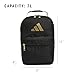 adidas Santiago Lunch Bag Cooler for Women and Men, Insulated Food Container Box with Mesh Pocket, Black/Gold Metallic/3.0, One Size
