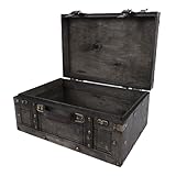 [Construction Premium et Durable] Fabriqué en bois composite de haute qualité avec des accessoires et quincaillerie en alliage d'aluminium robuste. Doté serrure fonctionnelle esthétique et de coins renforcés pour une durabilité accrue. La poignée en cuir PU robuste assure un transport confortable et une capacité de charge fiable.