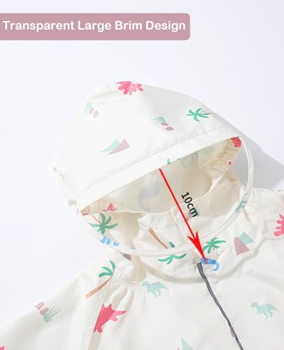 Image of Kids Raincoat Girls Boys Rain Jacket Hooded Rain Poncho Rainproof Cape Rainwear Reusable Outwear