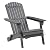 Amazon Aware FSC Certified Outdoor Folding Adirondack Chair, Acacia Wood, Dark Grey