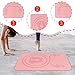kowaku Jump Rope Mat Fitness Exercise Mat for Home Gym Flooring Protects Floor and Equipment Workout Pad Non Slip Rope Skipping Pad, Pink