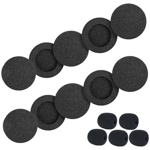 Ersatz Ohrpolster für Jabra-Headset Schaumstoff-Ohrpolster kompatibel mit Jabra Biz 1500 1900 2300 2400 GN2000 GN2100 GN2025 GN9120 GN9125 PRO 920 935 9450 9460 9465 Kopfhörer (10 Stück)