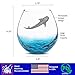 Etchpress Valentines Day Gifts for Mom Dad, Whale Shark Handmade Engraved Crackle Stemless Wine Glass 18 Ounces Hawaiian Gifts for Women