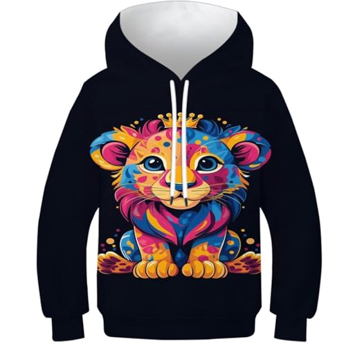 Sweat à capuche imprimé 3D animaux mignons cadeau d'anniversaire original enfant