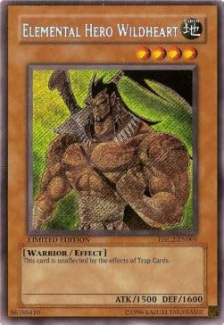 Elemental Hero Wildheart EHC2-EN003 Secret Rare Englisch Near Mint Unlimitiert - Elemental Hero Collection 2 - mit ReCollectibles-Versandschutz - für Yu-Gi-Oh!