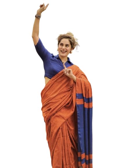 Image of Women's Cotton Soft Silk Sarees | Jamdani Cotton Saree With Attach Unstitched Blouse Piece