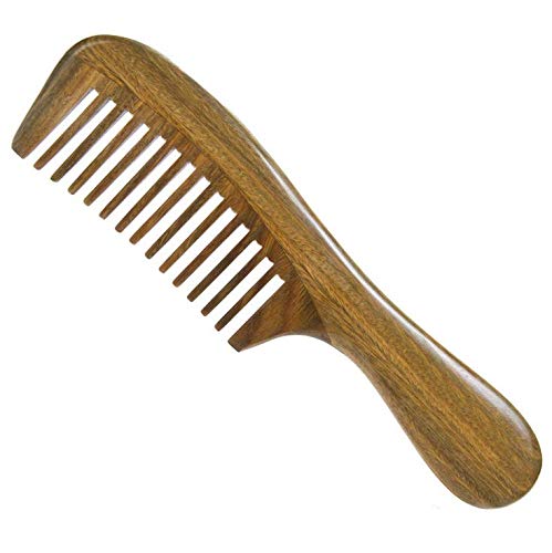Handmade Hairbrush Professional Sandalwood Comb Natural Peach Combs Hair Brush Wide Tooth No-static Massage Wooden Hair Comb