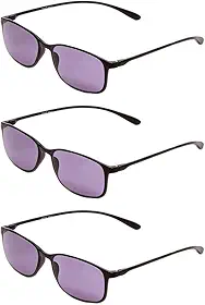 Calabria 720T Flexie Óculos de sol quadrados redondos para leitura masculino/feminino, óculos de sol flexíveis, com proteção UV flexível TR90