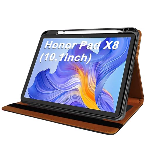 World biz Case for for Honor Pad X8 10.1" 2022, Premium Leather Business Cover Multi-Angle Viewing with Pocket & Pencil Holder, Auto Sleep/Wake, Honor Pad X8 (Black) - Image 2