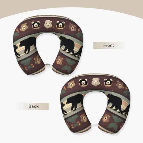 Almohada para cuello de poliéster talla única negra miniatura 3