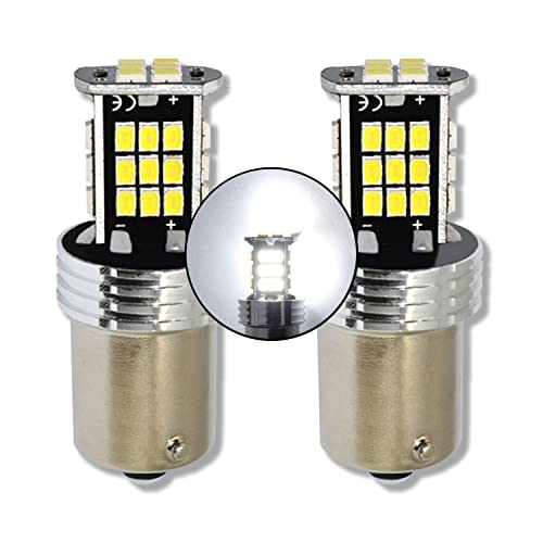 MCK Auto - Remplacement pour P21W BA15s 1156 LED CanBus Ensemble d'ampoules blanches très claires et sans erreur compatibles avec F20 F30 Cover