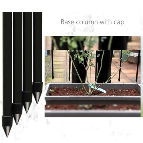 Soporte modular de acero recubierto de plástico blanco para jardín 4