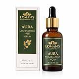 Sérum Facial Niacinamida Sérica 10% + Q10 - Suero- Reduce Poros y Marcas de Acné, Piel Grasa y Mixta-Despigmentante - Antiedad- Vegano- Natural y fabricado en España - Loman´s- 30 ml