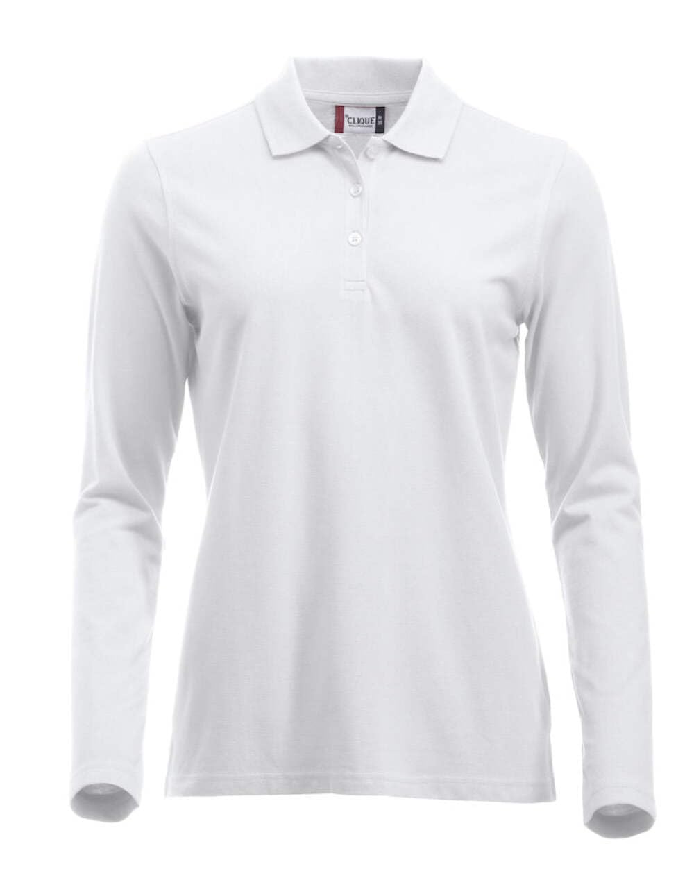 CliQue Women's Clique Classic Long Sleeved Womens Marion Polo Shirt, White, S UK