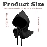 BSITSSS Warme Kapuzenschal 2 in 1, Multifunktionale Schalmütze Damen, Modisch Weiches Balaclava Damen, Schal mit Kapuze mit Kordelzug, Mützenschal für Outdoor-Sportarten