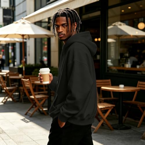 Hooded Sweatshirt Men Fleece Quarter Zip Hooded Hoodie Sweat Shirt - image 5
