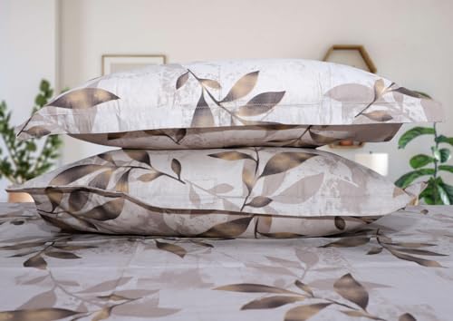 Image of Super Bedzz by Prihaal Decor Cotton Double Size Bedsheet with 2 Pillow Cover Size:108x108 (Coffee 8) bedsheet for Double Bed, Cotton Double bedsheet, Suitable for Bedroom, Gift Set