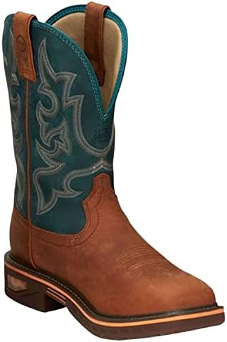 Justin Men's Resistor Western Work Boot Composite Toe Russett 9 D(M) US | Image 2