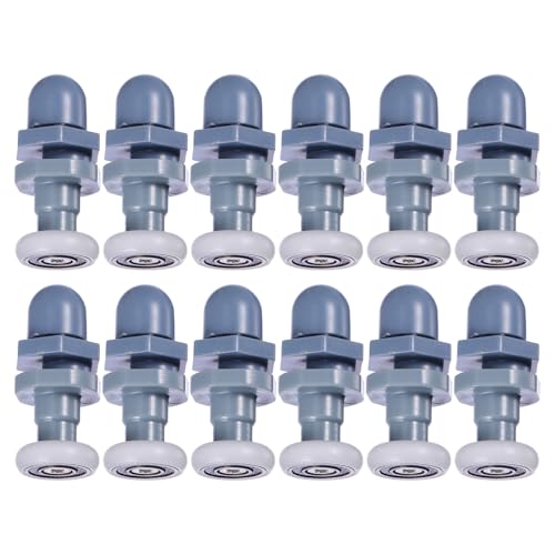 Ruedas mamparas ducha Mipcase 12u, repuestos estables para puertas de baño 2
