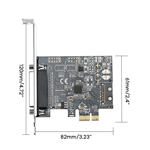 GRABLOOM PCIe Expansion Card Adapter 25Pin Parallel LPT PCI to Parallel DB25 Printer Port Controller Card Pcie to Parallel