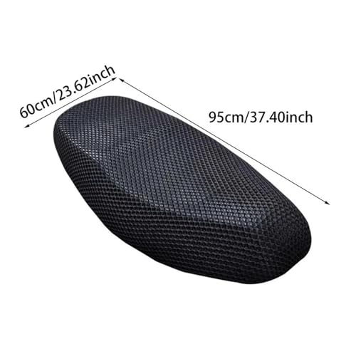 Cojín de moto antideslizante con funda de malla protectora transpirable 5