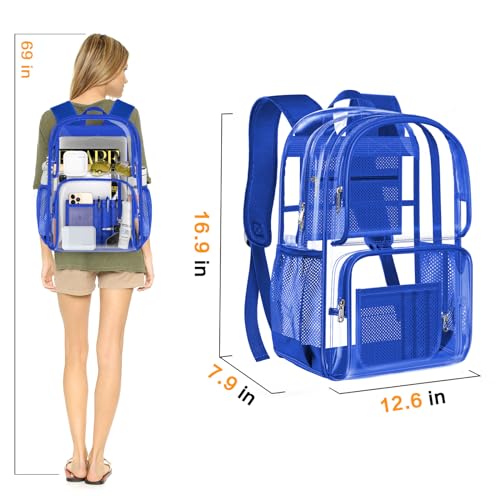 Image of PAMANO Clear Backpack Heavy Duty Transparent See Through Bag for College Work Travel Security