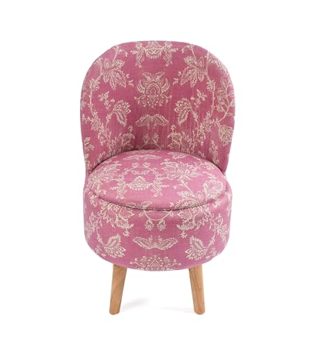 Image of SR Printed Ottoman Pouffes Chair Stool for Living Room Furniture Sitting Dressing Table Pouf Sofa Puffy Stool Room, Pouffes for Sitting Foot Rest, (18x32 Inch, Pink)
