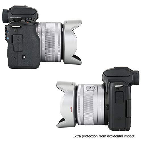 image for JJC Camera Lens Hood Shade for Canon EF-M 15-45mm f/3.5-6.3 is STM & R