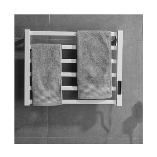 Secador de Toallas eléctrico de Pared, Blanco, de línea Recta, de Calentamiento rápido, de bajo Consumo, con Accesorios de baño.