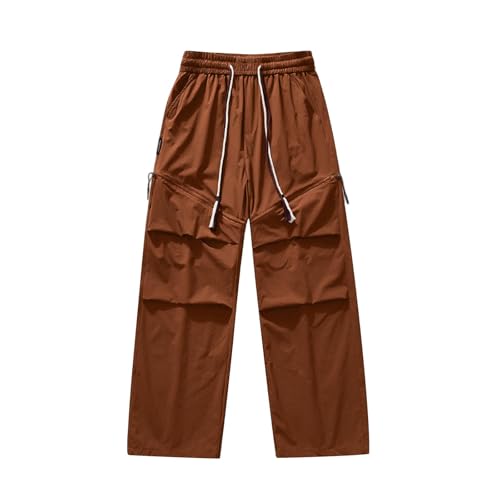 Loose Cargo Pants for Men Fashion Oversized Wide Leg Trousers with Pockets Lightweight Streetwear Baggy Buttoms - Main Image