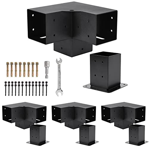 4x4 Pergola Kit,Pergola Brackets 3Way Right Angle Corner Bracket and