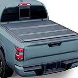 Low Profile Hard Tri Fold Aluminum Truck Bed Tonneau Cover Compatible with 19-26...