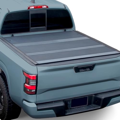 Low Profile Hard Tri Fold Aluminum Truck Bed Tonneau Cover Compatible with 14-21...