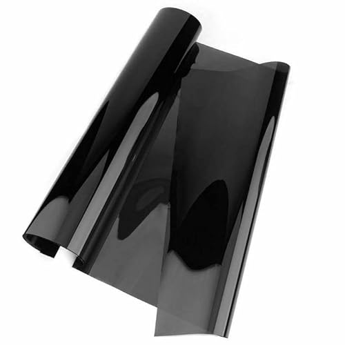 Laminas para Tintar Lunas Coche 50cmx1m Coche Oscuro Humo Negro 5% VLT Sunshade Película Práctica Professional Windscreen Sticker Car Window Tint Accesorios for automóviles LáMina Tintado De Lunas