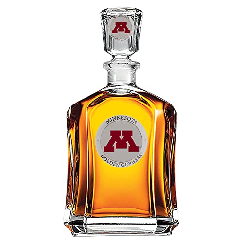 Heritage Pewter Minnesota Capitol Decanter | 24 OZ Whiskey Decanter for Liquor with Airtight Stopper | Expertly Crafted Pewter Glass