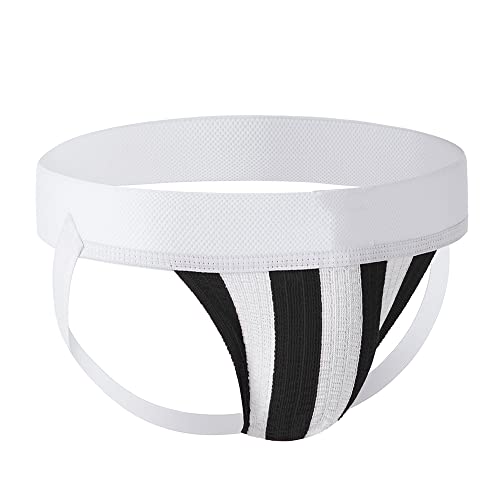 Men Jockstrap Underwear Gym Athletic Supporter Stretch Bugle Pouch Underpants White Black #TOP3