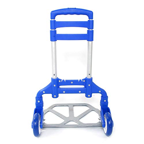 Carretilla plegable de mano con ruedas, cart ligero de aluminio miniatura 3