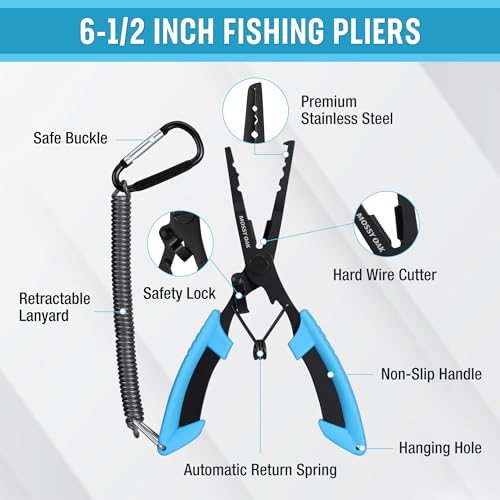 Image of Mossy Oak Fishing Tools Kit- Fishing Plier, Fish Lip Gripper, Multifunctional Fishing Hook Remover with Lanyards Sheath, Saltwater Resistant Fishing Accessories & Equipment, Fishing Gifts for Men