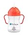 b.box Sippy Cup with Innovative Weighted Straw | Easy-Grip Handles | Color: Neon Watermelon | 8 oz. | BPA-Free | Phthalates & PVC Free | Dishwasher Safe
