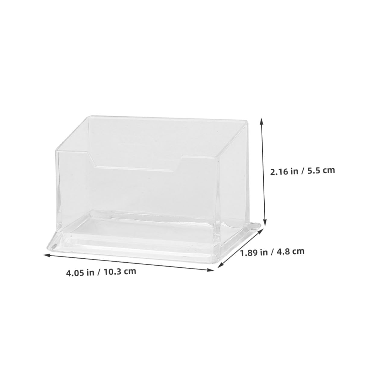Porta Biglietti da Visita Trasparente in Plastica Abs, 10 Pezzi