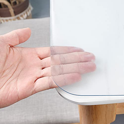 Royhom Frosted Table Cover Protector 2Mm Thick 60 X 36 Inch Clear Table Protector For Dining Room, Plastic Table Cover, Clear Vinyl Tablecloth Protector Waterproof Oil-Proof #TOP7