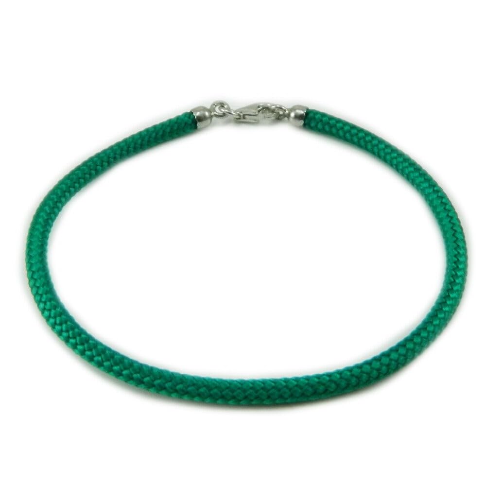Pulsera de la suerte de Sagola verde ajustable en plata 925 2