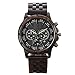 RORIOS Orologio Uomo in Legno Impermeabile Analogico Al Quarzo Orologio Cronografo Naturel Retro Orologio da Polso per Uomo