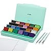 HIMI Gouache-verfset, 24 kleuren x 30ml, uniek ontwerp met minicups, 3 verfborstels in een draagtas, perfect voor…