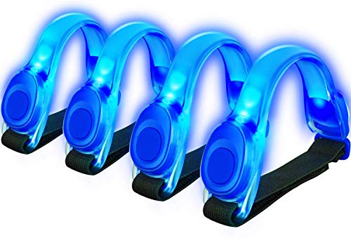 Alviller LED Armbänder, Reflective 4 Stuck LED Armband für Laufen und Joggen (4 Blau) Cover
